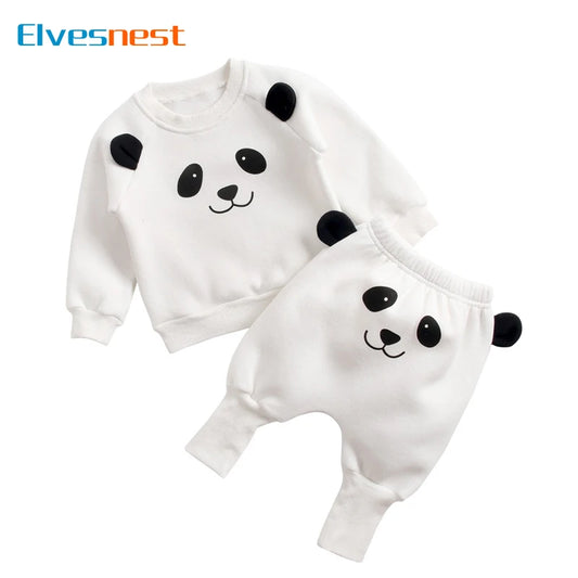 Cartoon Kids Clothes Boys Outfit Set Cotton Long Sleeve Tops Pants 2 Pcs Spring Autumn Children Girls Clothing Sets 1-3 Years