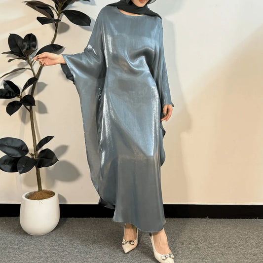 Muslim Abayas Loose Maxi Dresses Women Jilbabs Muslim Dress Casual Solid Robe Islamic Ramadan Dresses Kaftan