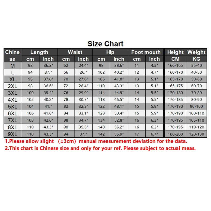 Spring Autumn Men Solid Black Sweatpants Jogger Pants Mens Drawstring Tracksuit Casual Trousers Sport Pants Male Large Size 9XL