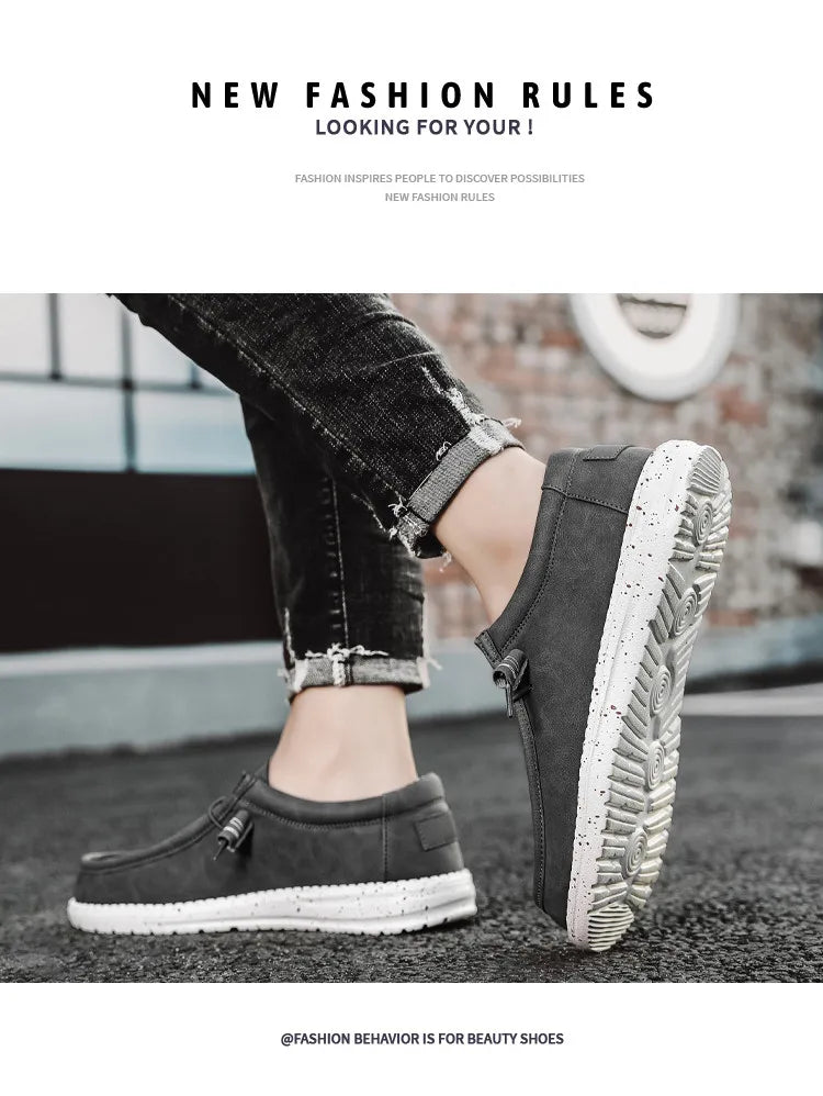 New men's shoes Spring and autumn large size leisure sports shoes low top non-slip comfortable lightweight running loafers men