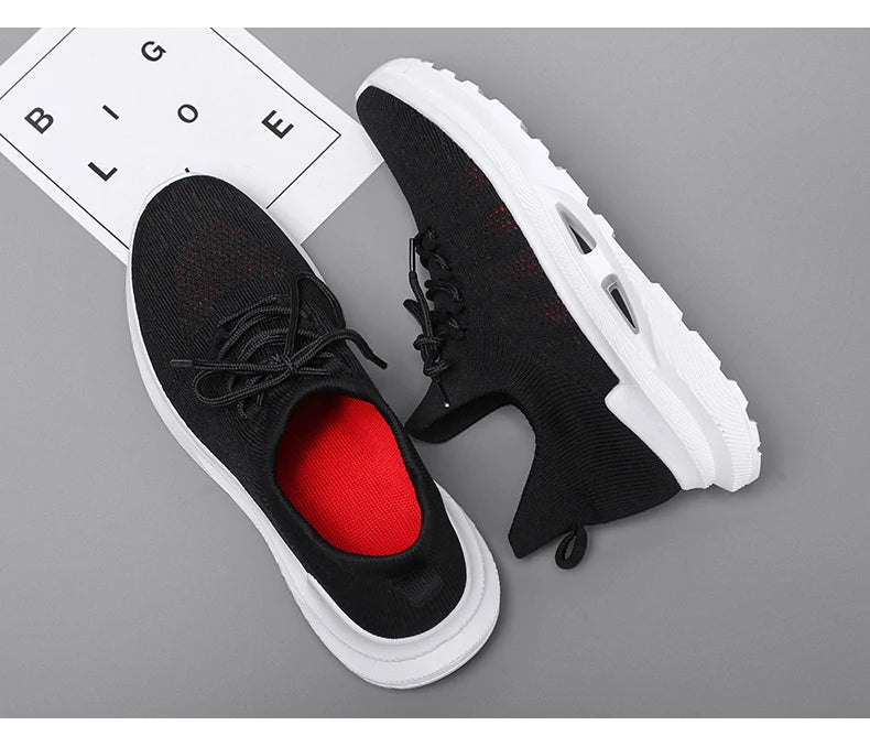 Men's sports casual shoes Breathable light lace-up solid color comfortable walking fitness training men's shoes