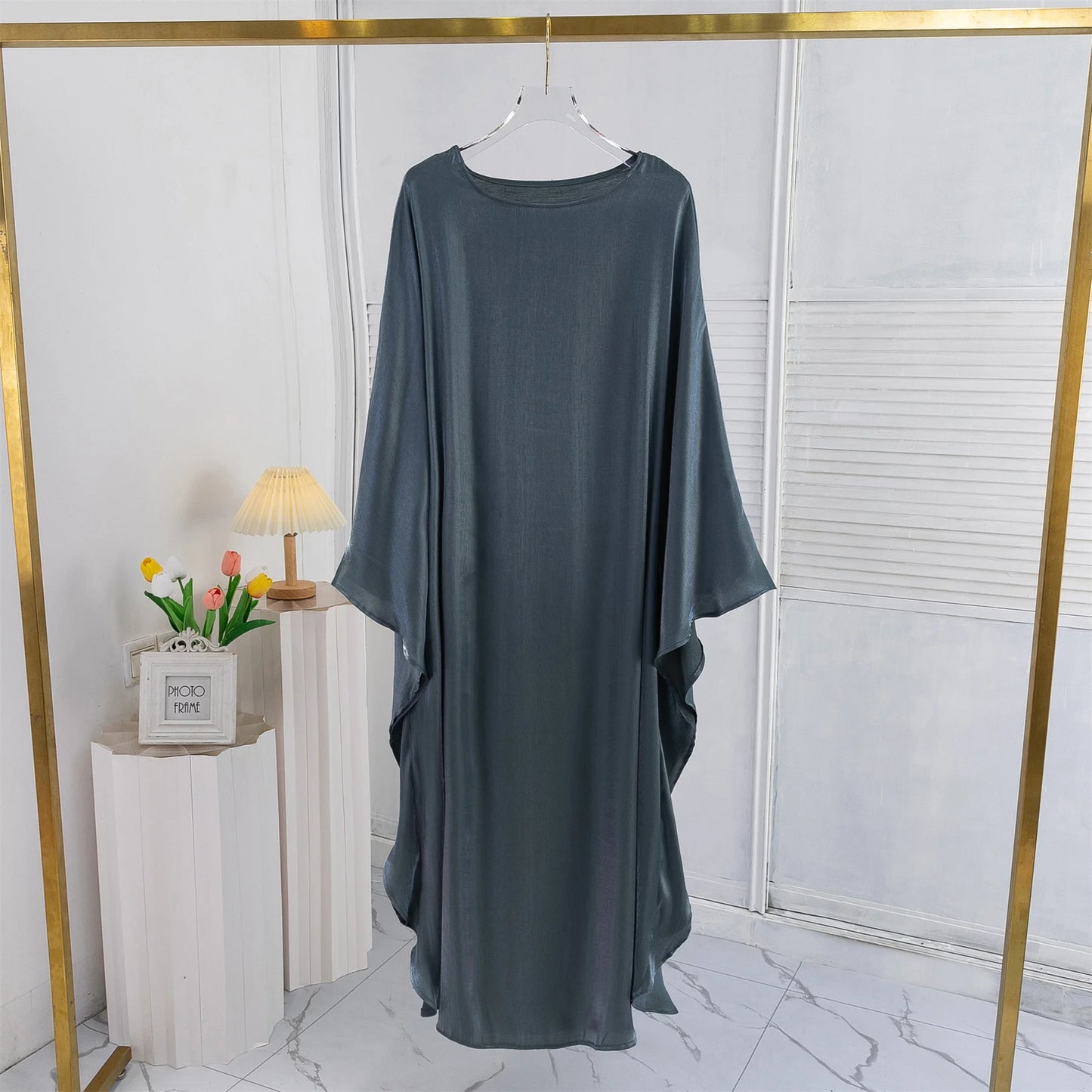 Muslim Abayas Loose Islamic Dresses Women Jilbabs Muslim Maxi Party Dress Lace Up Casual Solid Robe Ramadan Dresses Kaftan