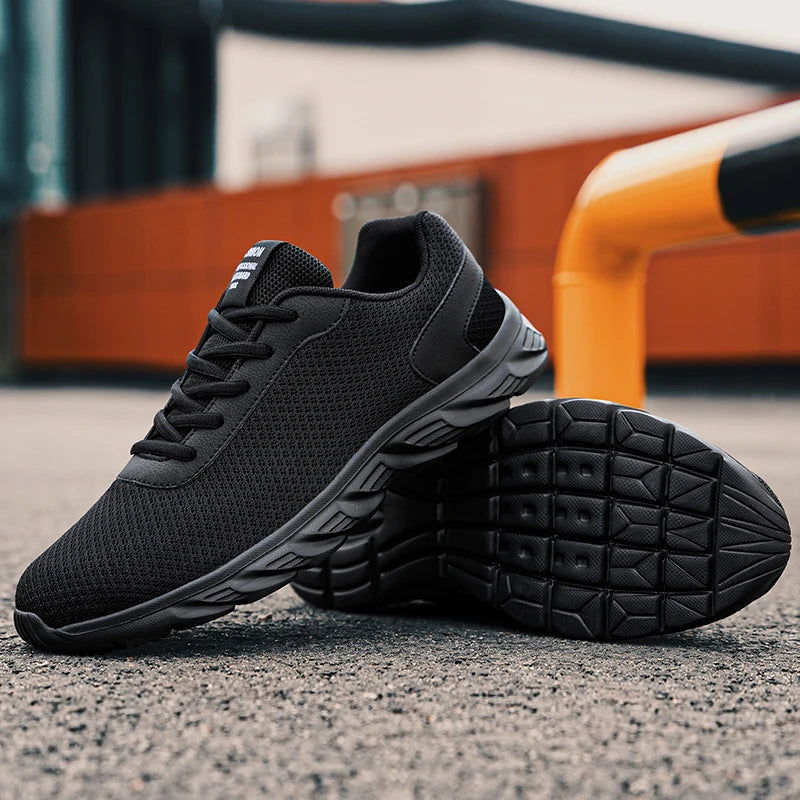 New large size men's casual sneakers fashion thick light mens vulcanized shoes mesh surface breathable running men loafers