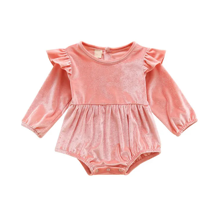 Fashion Solid Color Baby Girl Bodysuit Spring & Autumn Newborn Bodysuits Cotton Long Sleeves Infant Boys Clothing 3-24 Months