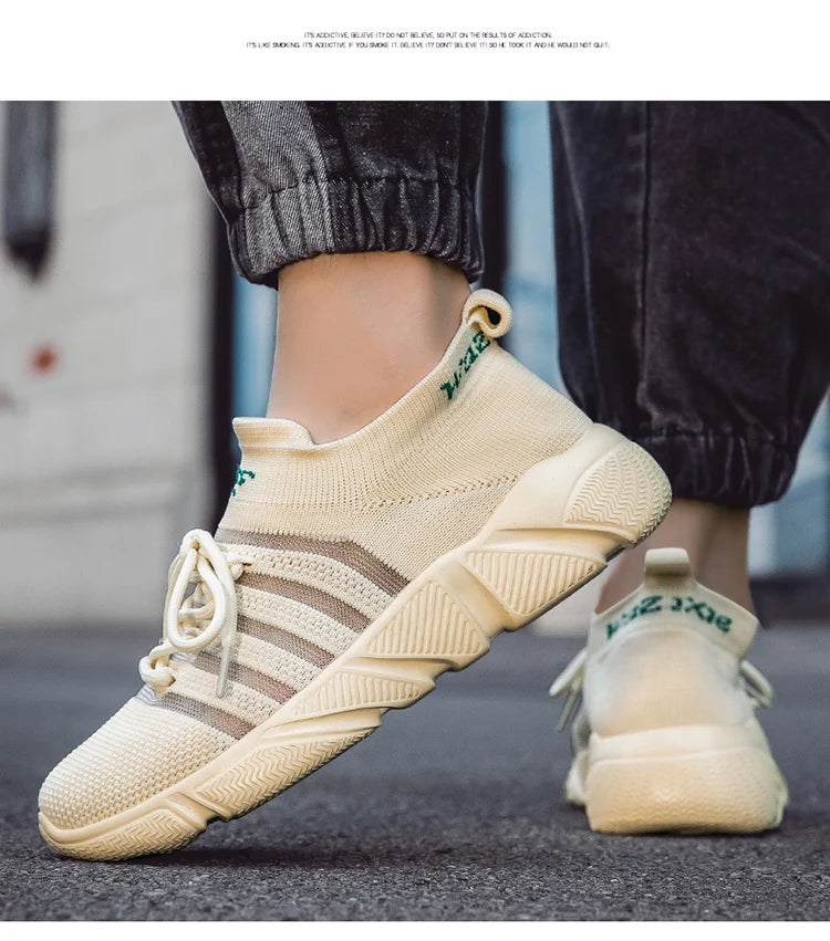 Men's and women's sneakers mesh breathable casual summer lightweight comfortable outdoor walking couple shoes plus size