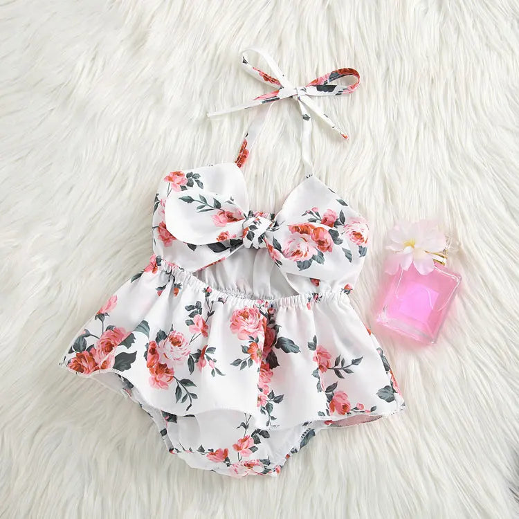 Fashion Floral Print Newborn Clothes Girls Bodysuits Cotton Sleeveless Baby Girl Clothes Summer Infant Clothing 3-18 Months