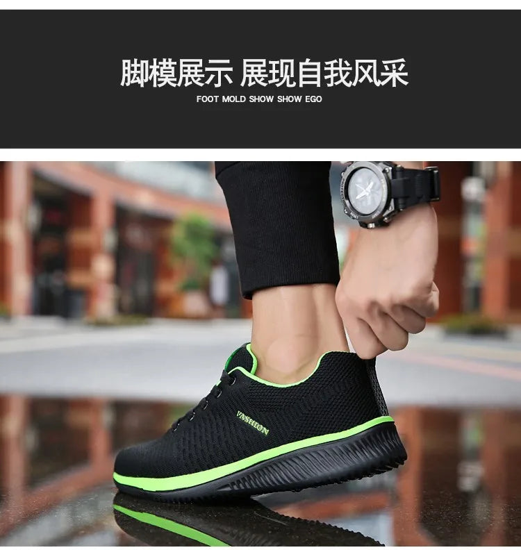 new men's lightweight running shoes casual shoes Breathable walking training shoes non-slip comfortable vulcanized men's