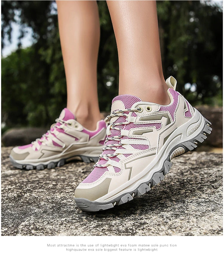 Large size men and women new spring and autumn leisure sports mountaineering shoes lovers anti-slip wear-resistant walking shoes