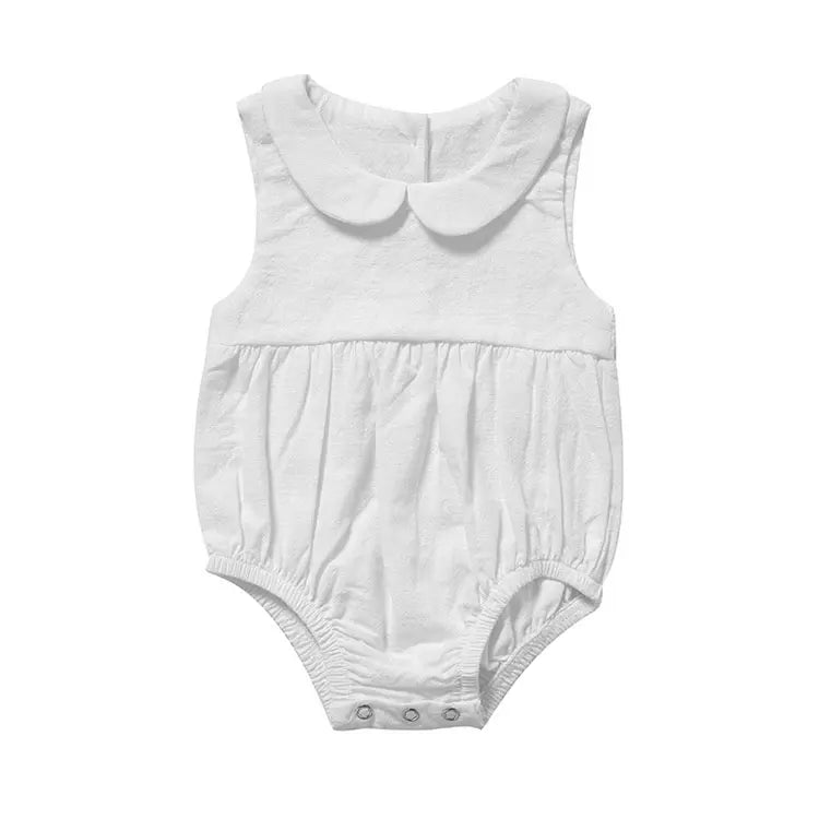 Fashion Solid Baby Clothes Girls Bodysuits Summer Infant Boy Bodysuits Cotton Sleeveless Newborn Clothing 0-12 Months