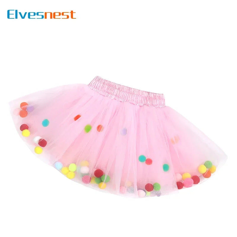 Fashion Kids Skirts for Girls Princess Fluffy Girls Skirts Summer Lovely Children Clothing Ball Gown 1-5 Years