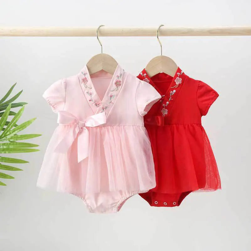 Fashion Newborn Clothes Girls Bodysuit Spring & Autumn Baby Girl Clothes Cotton Short Sleeve Infant Bodysuits 3-18 Months