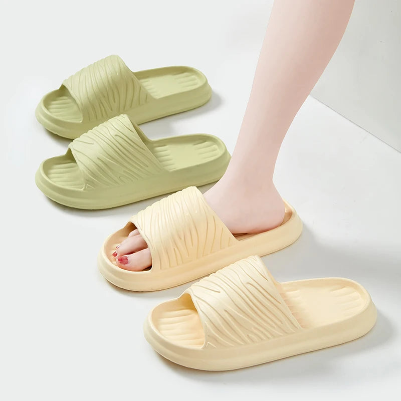 Soft Eva Thick Platform Slippers for Women Indoor Bathroom Flip Flops Anti Slip Flat Heels Beach Sandals Ladies Summer Shoes