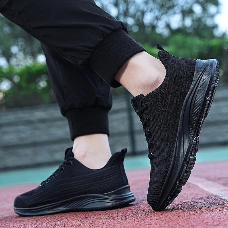 New large men's shoes mesh breathable platform shoes to increase the lightness of sports casual men's vulcanized loafers