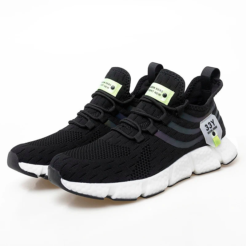 2024 new large size men's casual sports shoes light breathable comfortable thick running shoes fashion outdoor men's sneakers