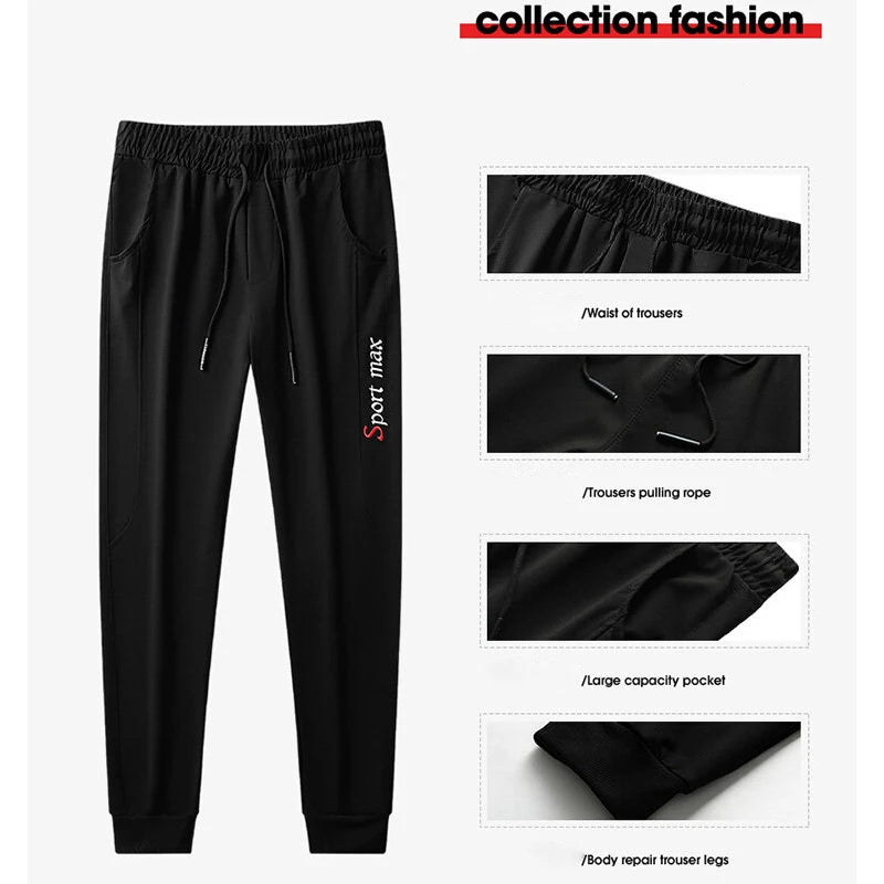 2023 Spring Autumn Men Casual Sweatpants Joggers Pants Mens Drawstring Sport Trousers Outer Outdoor Tracksuit Male Plus Size 8XL