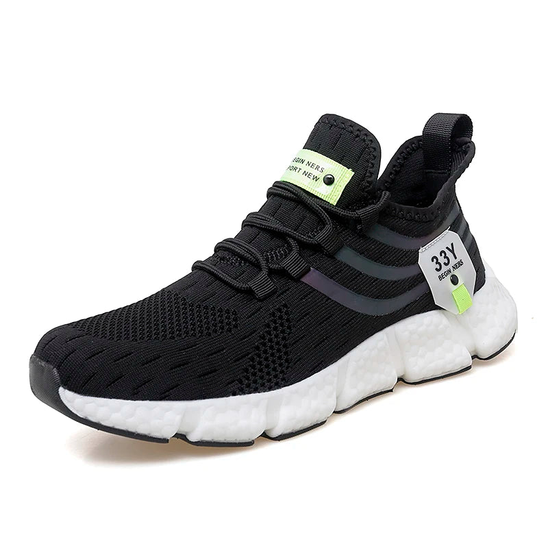 2024 new large size men's casual sports shoes light breathable comfortable thick running shoes fashion outdoor men's sneakers