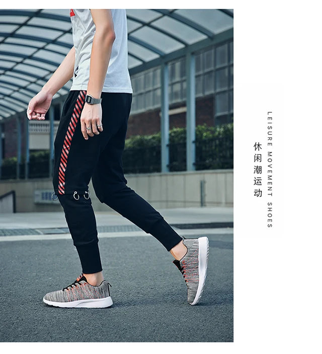 Designer new men's mesh surface breathable casual flat shoes Fashion comfortable non-slip walking running men's shoes