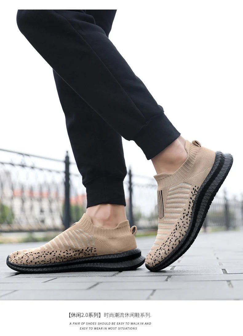 Men's sports casual shoes breathable large size comfortable fashion spring and autumn walking fitness men's shoes light