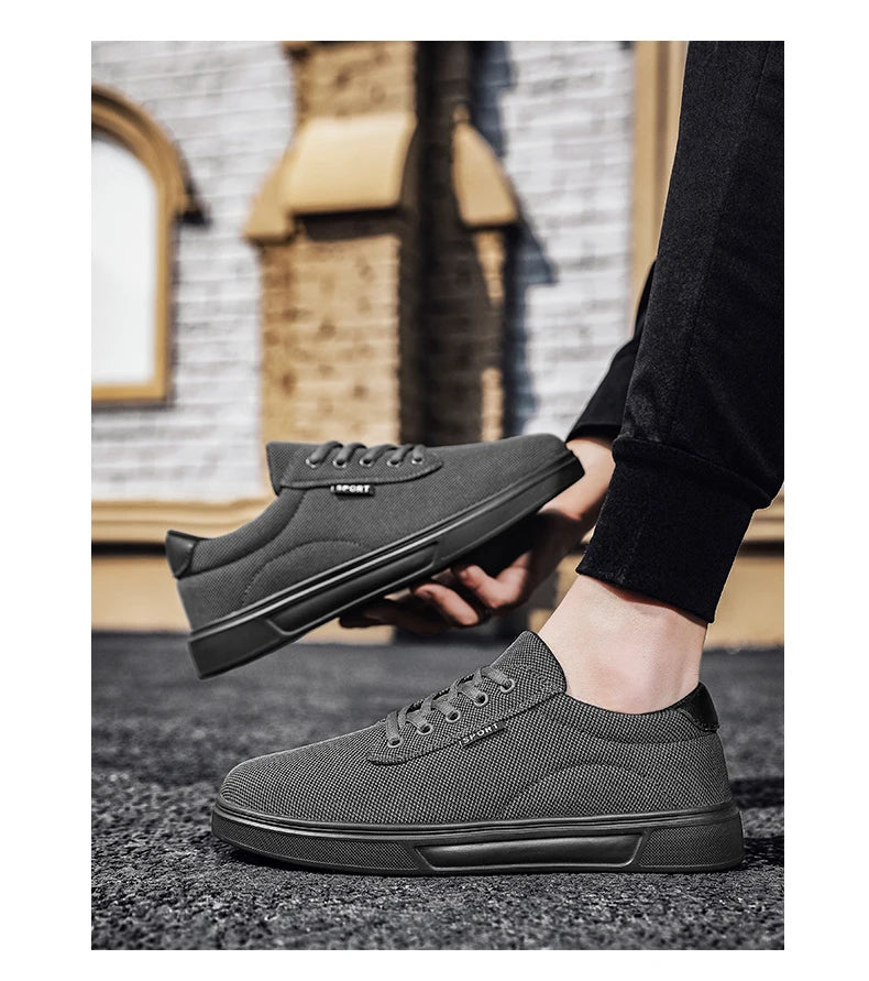 Men's casual sneakers Fashion Outdoor shoes Flats Lace-up Comfortable walking Men's shoes