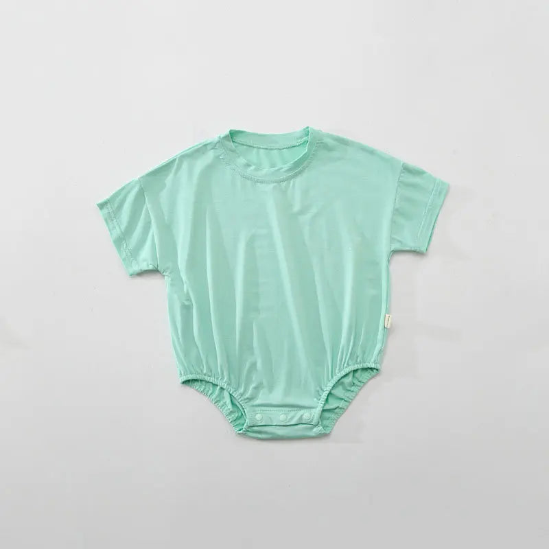 Fashion Solid Color Newborn Baby Girl Bodysuits Short Sleeve Cotton Baby Boy Clothes Summer Infant Bodysuits 6-24 Months