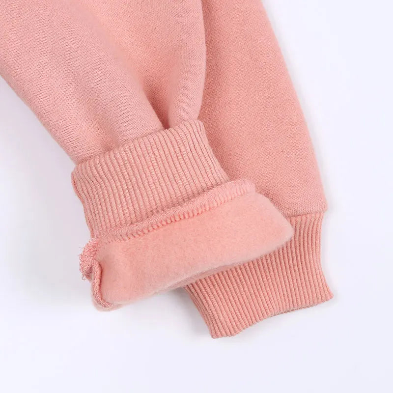 Fashion Solid Color Children's Clothing Boys Hoodies Winter Warm Kids Clothes Girls Tops Cotton Long Sleeve Hoodies 1-13 Years