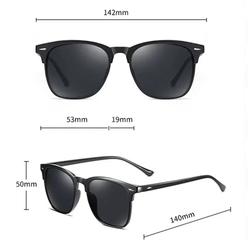 Polarized Coated Sunglasses Seaside Street Photos Retro and Fashionable Rice Studded Glasses Men Women Sports Driving Sun Glasse