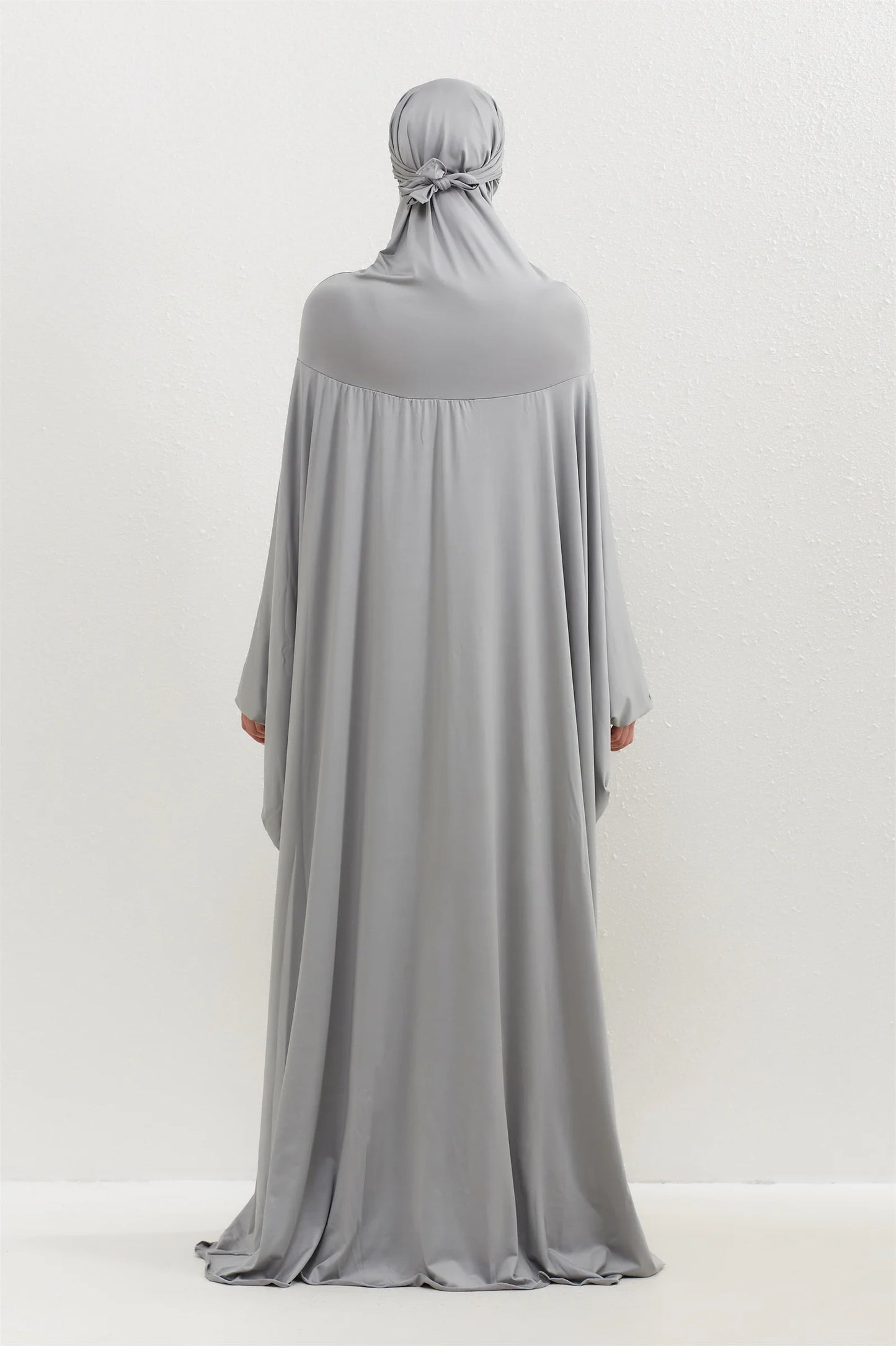 Muslim Abayas Hijab Hooded Smocking Sleeve One-piece Prayer Dress Women Jilbabs Kaftans Islamic Dubai Saudi Robe Turkish Modesty