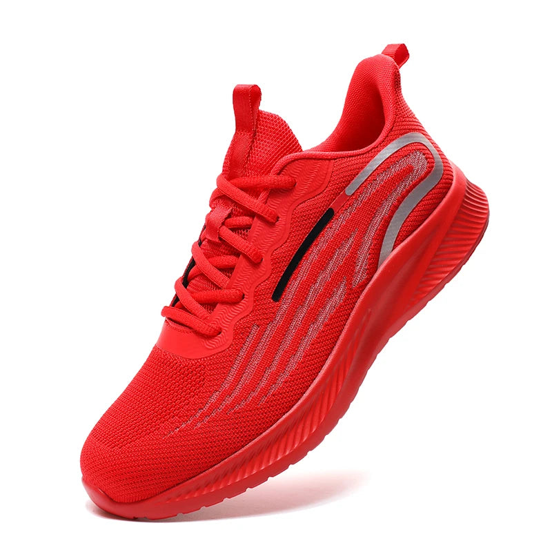 New large size men's casual sneakers fashion thick sole light men's sneakers mesh surface breathable running men's loafers