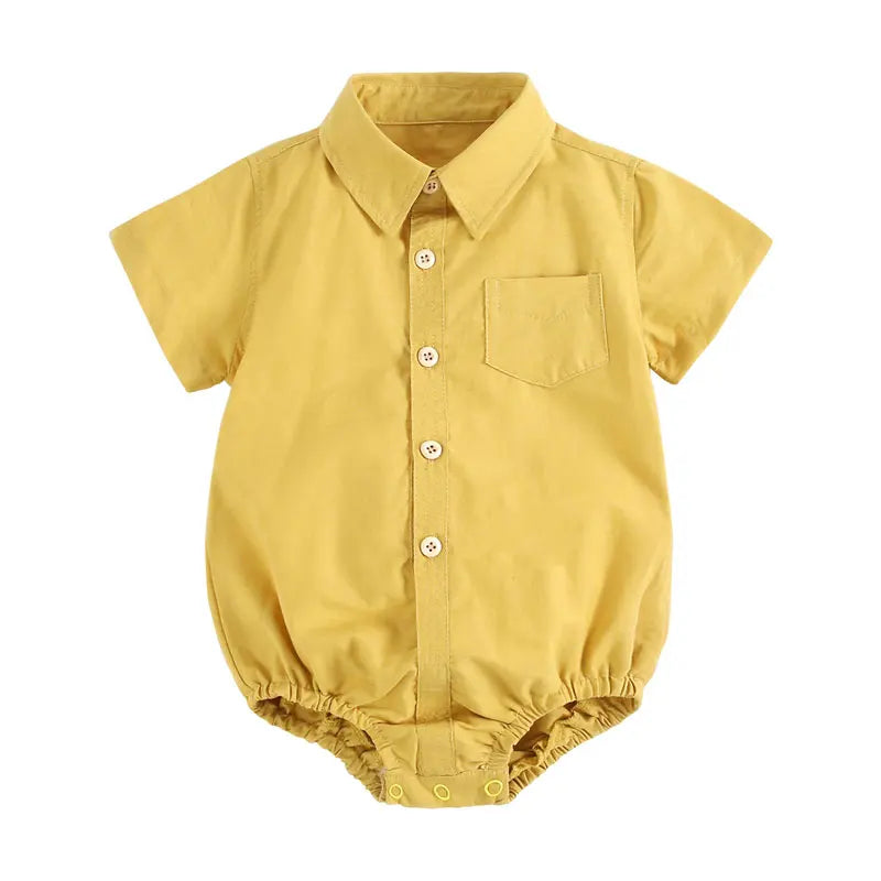 Fashion Solid Color Baby Clothes Boys Bodysuits Summer Newborn Bodysuits Cotton Short Sleeve Baby Girl Clothes 1-3 Years