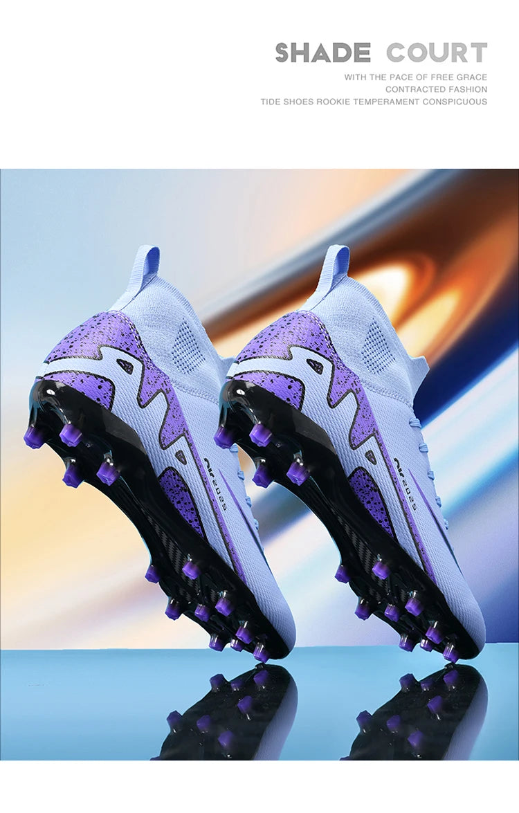 Men's new high-top football shoes non-slip comfortable wear-resistant casual sports shoes outdoor large size football boots 46