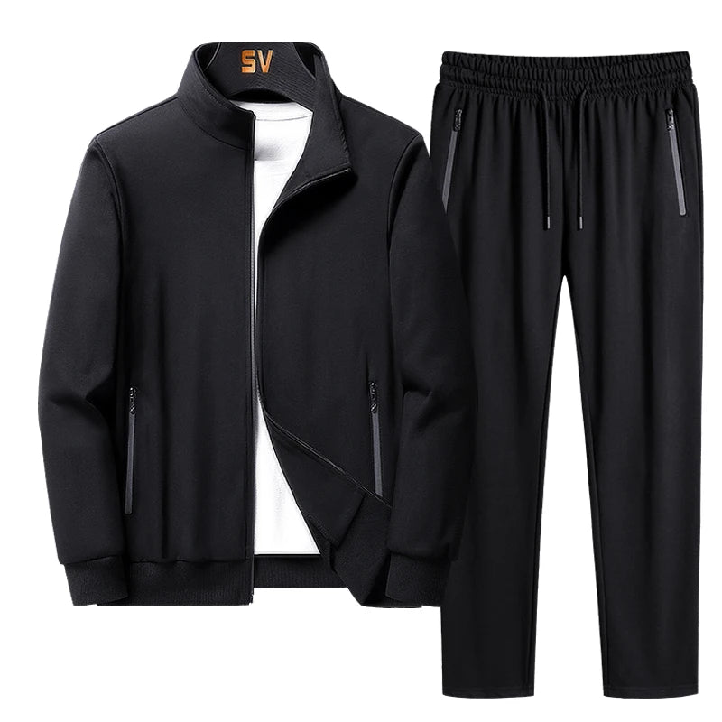 Spring Autumn Men Casual Sports Joggers Tracksuits Sets Men Sportswear Sweatsuit Fitness Suits 2 Pieces Sets Male Plus Size 8XL