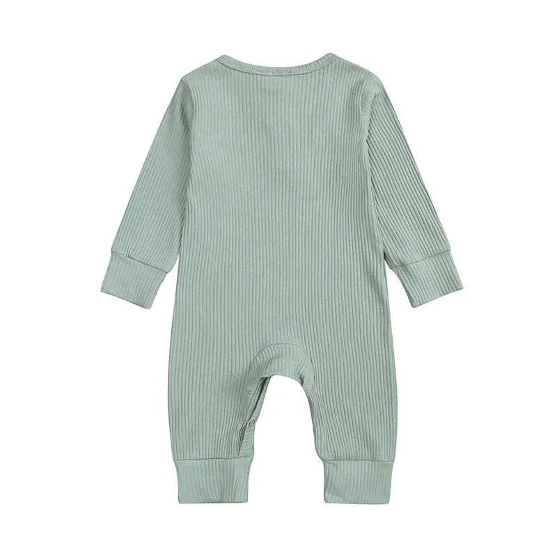 Solid Color Baby Clothes Girl Rompers Fashion Baby Boy Clothes Cotton Long Sleeve Toddler Romper Infant Clothes 0-24 Months