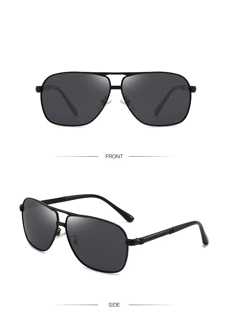 Oversized Vintage Sunglasses Men Women Fashion Polarized Photochromic Shades Eyewear Double Bridge Driving Sun Glasses