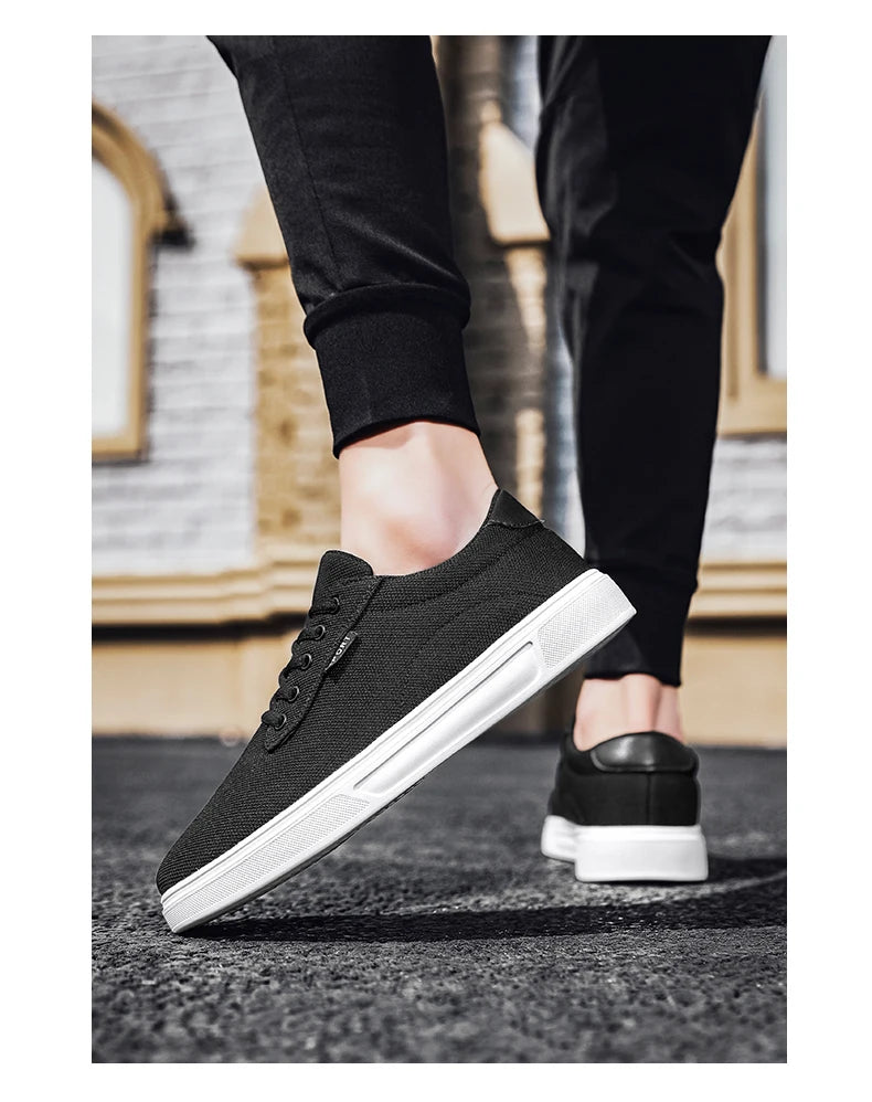 Men's casual sneakers Fashion Outdoor shoes Flats Lace-up Comfortable walking Men's shoes