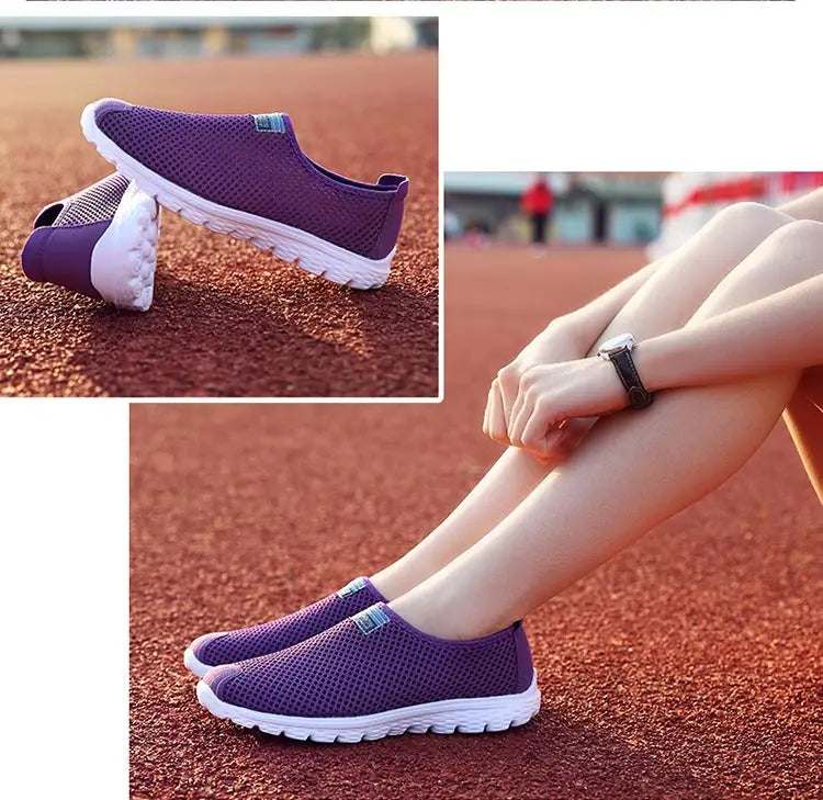 Couples summer Breathable net outdoor non-slip light walking casual walking shoes Walking men and women can be large size