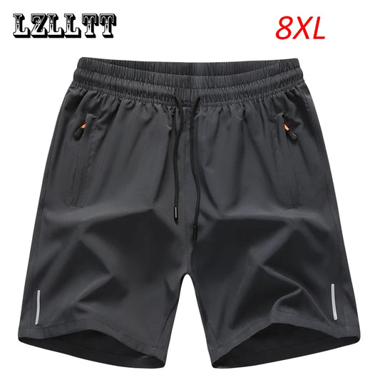 Summer Men Breathable Sport Running Shorts Mens Jogging Gym Beach Shorts Man Quick Dry Fitness Sportswear Bottoms Plus Size 8XL