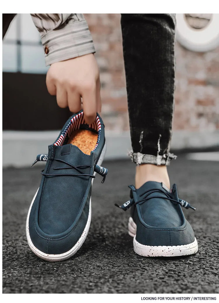 New men's shoes Spring and autumn large size leisure sports shoes low top non-slip comfortable lightweight running loafers men