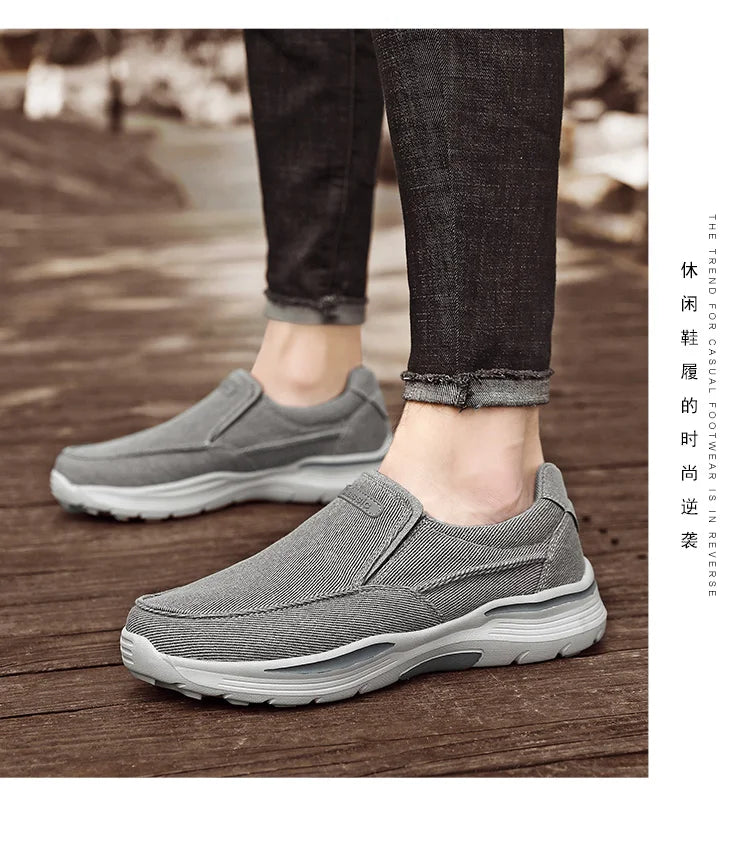 Men's casual canvas flats Men's spring and summer comfortable casual sports shoes large size driving walking shoes new39-48