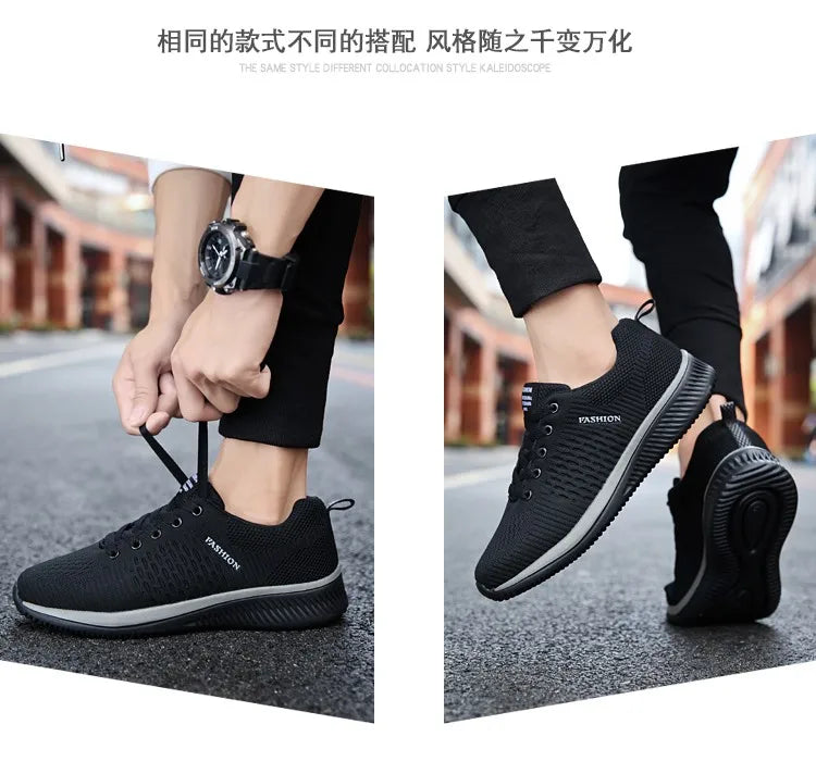 new men's lightweight running shoes casual shoes Breathable walking training shoes non-slip comfortable vulcanized men's