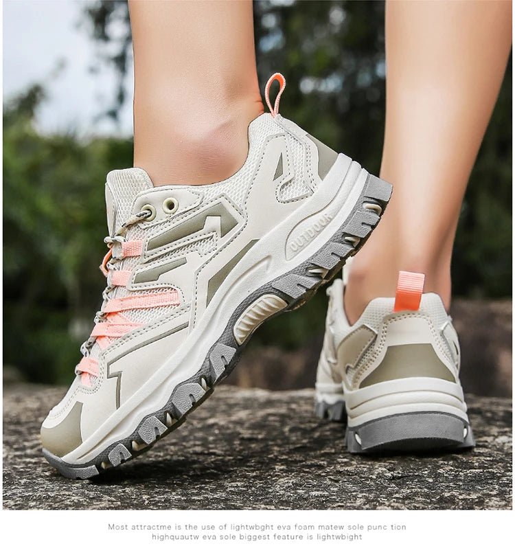 Large size men and women new spring and autumn leisure sports mountaineering shoes lovers anti-slip wear-resistant walking shoes