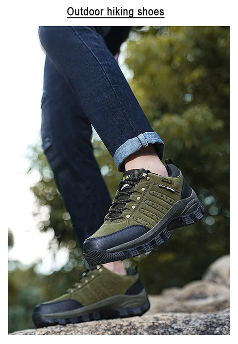 2024 Men's leisure sports outdoor hiking shoes plus size men jogging mountaineering men's shoes non-slip Spring and autumn new