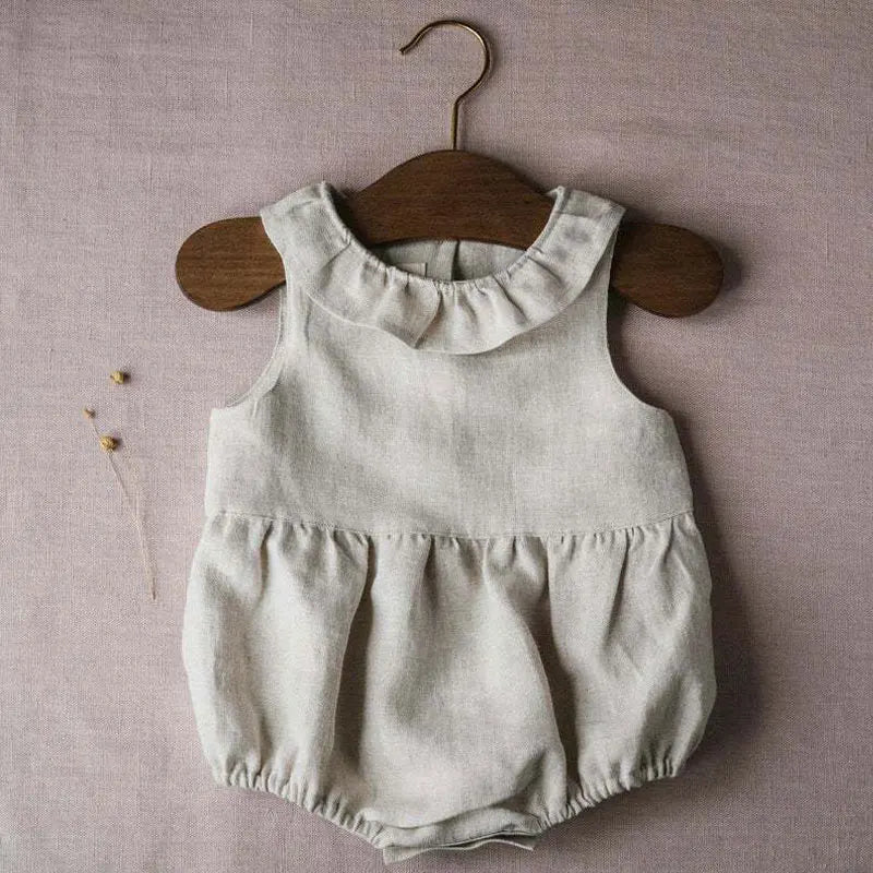 Fashion Solid Color Infant Clothes Boys Bodysuit Summer Newborn Girl Clothes Cotton Sleeveless Baby Clothes 0-18 Months