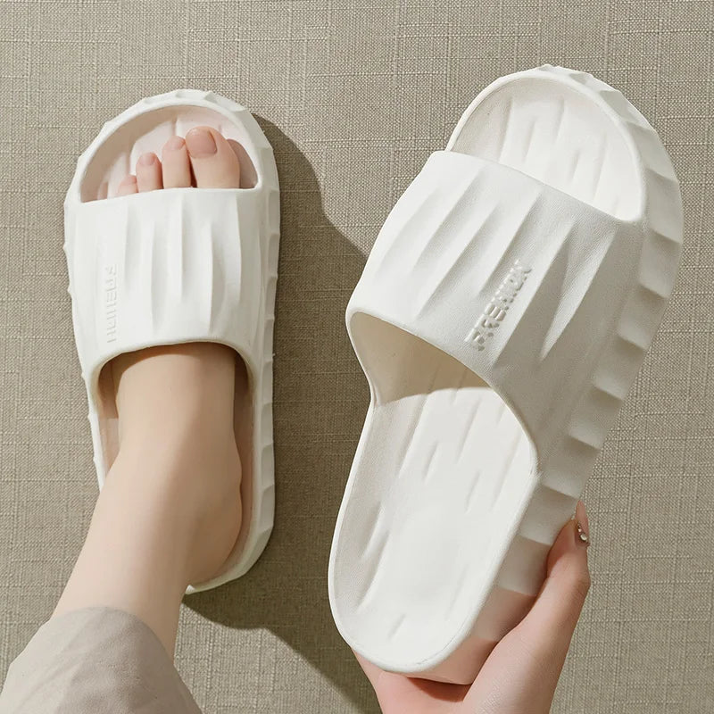 Home Thick Bottom Platform Slippers Women Eva Anti Slip Bathroom Slippers Woman 2024 Summer Couple Indoor Outdoor Slides Sandals