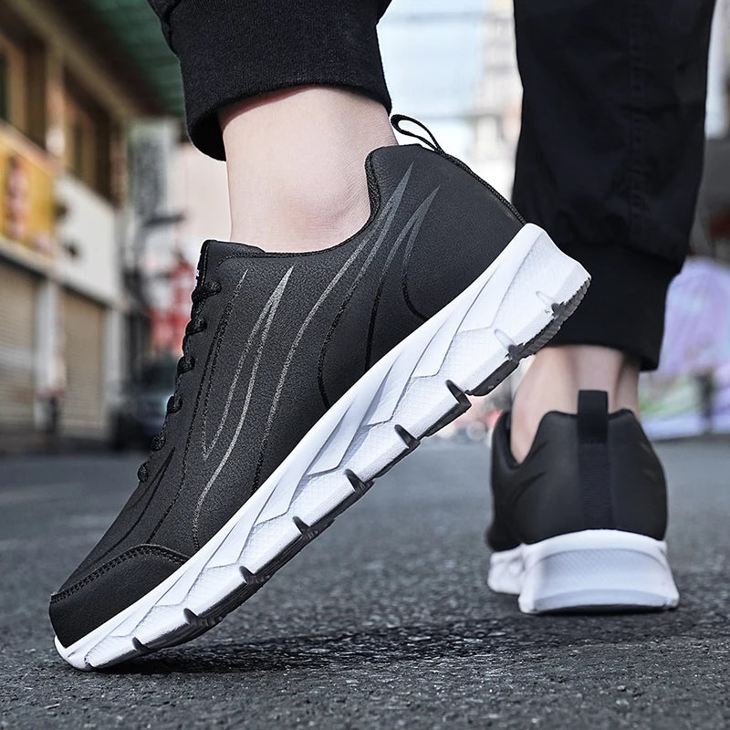 New large men's casual shoes sports fashion platform sneakers mesh breathable men's running shoes vulcanized men's loafers