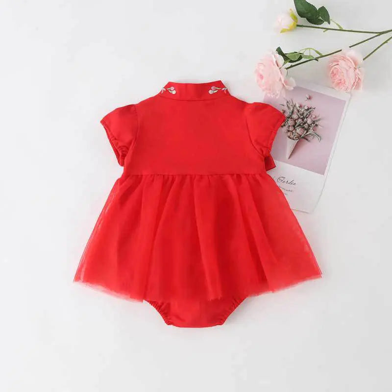 Fashion Newborn Clothes Girls Bodysuit Spring & Autumn Baby Girl Clothes Cotton Short Sleeve Infant Bodysuits 3-18 Months