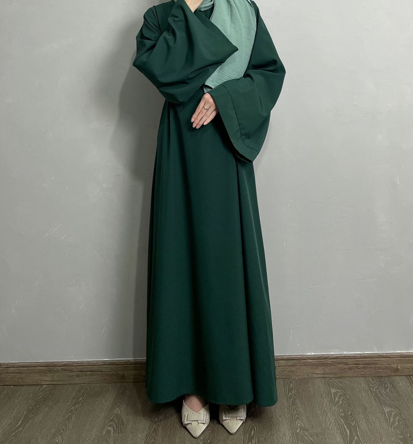 Muslim Abaya Loose One-piece Prayer Dress Full Sleeve Islamic Clothing Women Jilbab Dubai Saudi Robe Lace Up Long Dresses