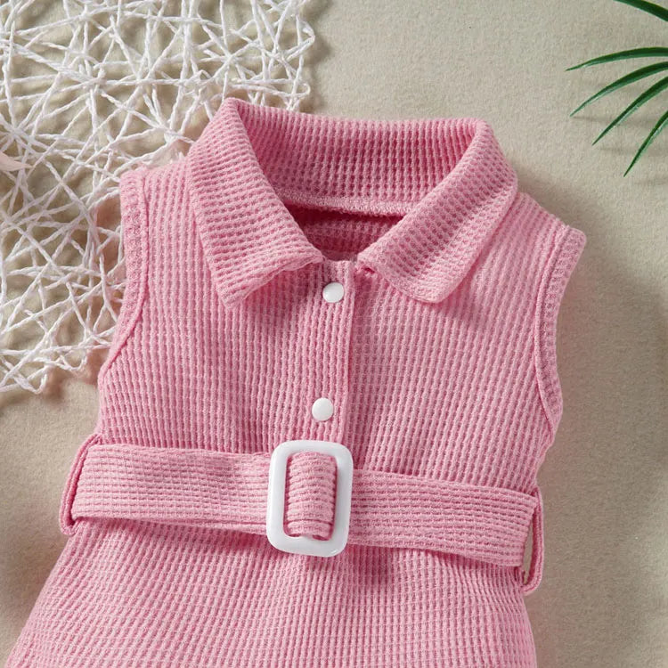 Fashion Solid Infant Clothes Girls Bodysuits Summer Newborn Baby Boy Clothes Sleeveless Baby Bodysuits 3-24 Months