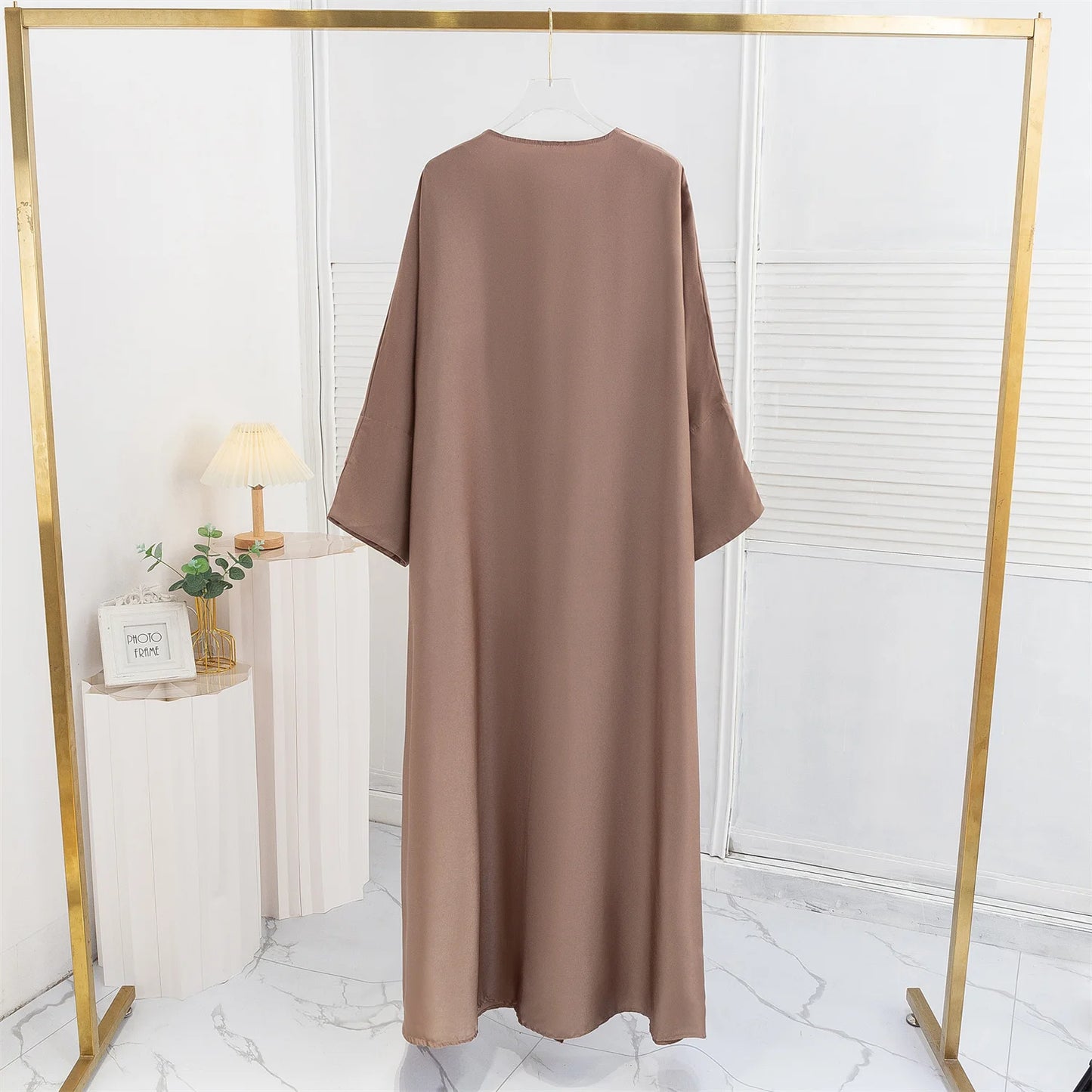 Open Front Abaya Long Sleeve Ramadan Maxi Length Dress, Women's clothing, Muslim Cardigan Abayas Out kaftans Women Jilbabs