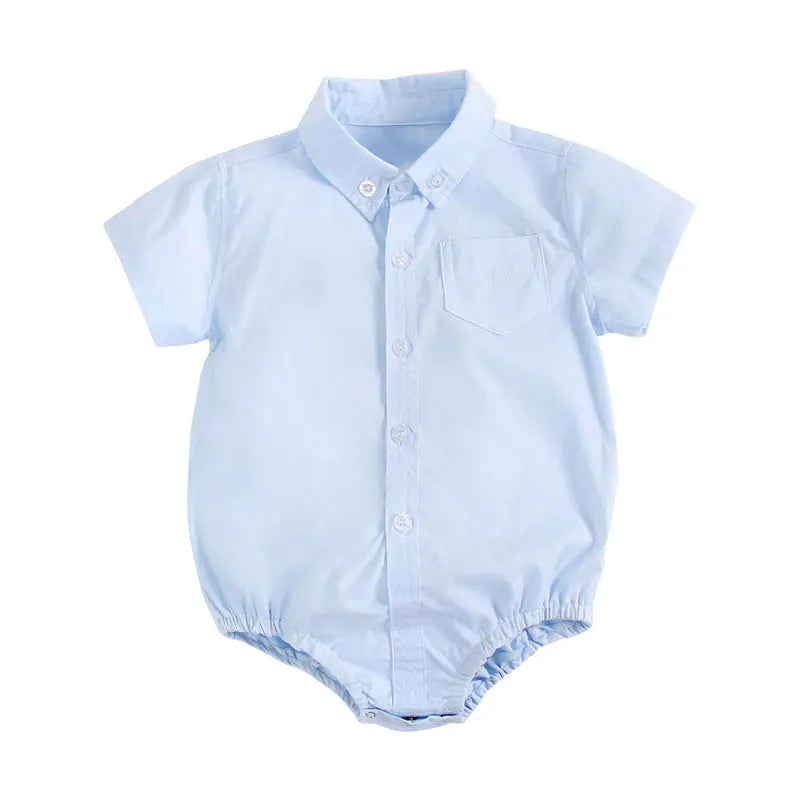 Fashion Solid Color Baby Clothes Boys Bodysuits Summer Newborn Bodysuits Cotton Short Sleeve Baby Girl Clothes 1-3 Years