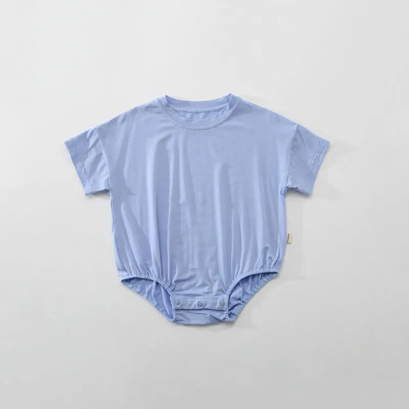 Fashion Solid Color Newborn Baby Girl Bodysuits Short Sleeve Cotton Baby Boy Clothes Summer Infant Bodysuits 6-24 Months